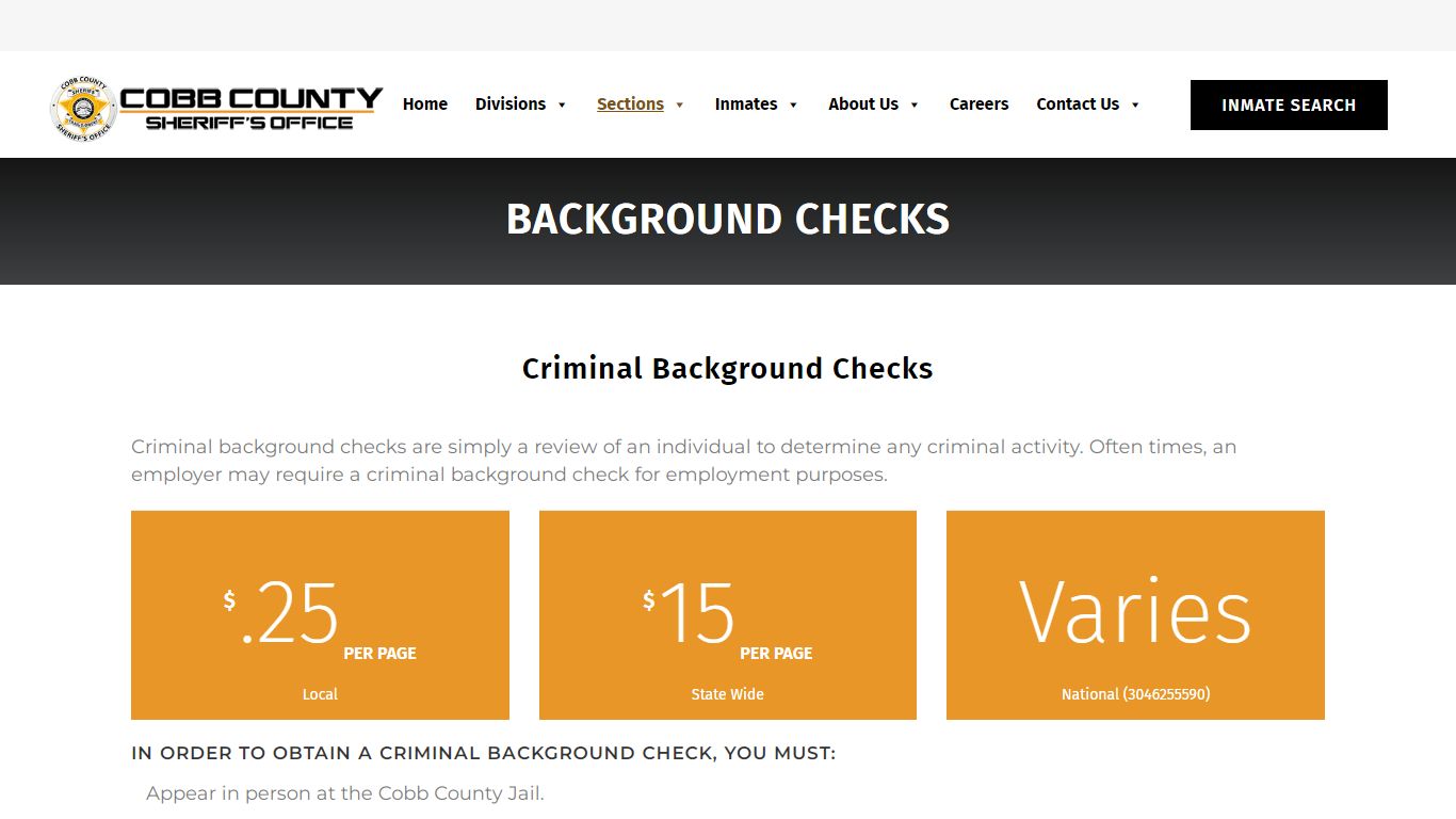 CCSO | Background Checks - Cobb Sheriff